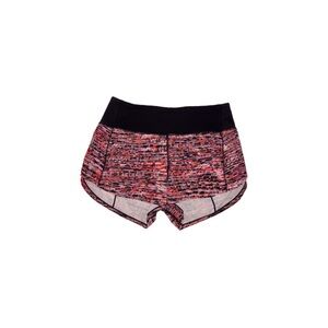 Lululemon Speed Up Short 4 inch (Updated Fit) Orange Multi Black - Size 4 Tall